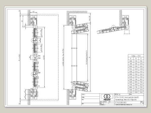 FTA20-BO Horizontal Wandmontage VSG