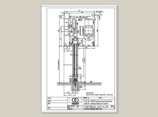 record SAFECORD RC2 mit ISO Glas ohne Seitenteil