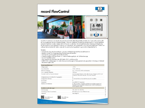 record FlowControl Datenblatt