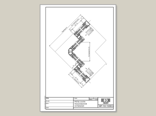 PST20, D-STA, Horizontalschnitt mit Seitenteil