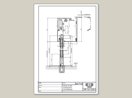 PST20, D-STA, Vertikalschnitt ohne Seitenteil