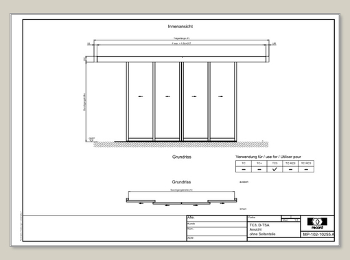 THERMCORD3, D-TSA, Ansicht ohne Seitenteile