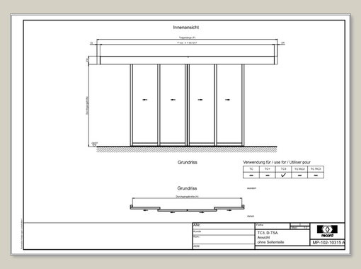 THERMCORD3, D-TSA, Ansicht ohne Seitenteile