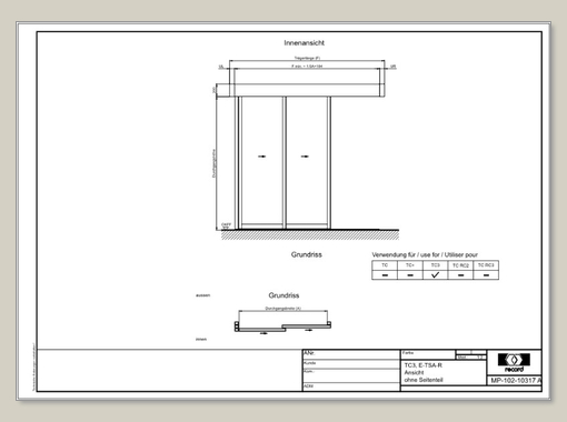 THERMCORD3, E-TSA-R, Ansicht ohne Seitenteil