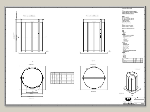 Zeichnung - R 65 Sicherheitsschleuse / -portal
