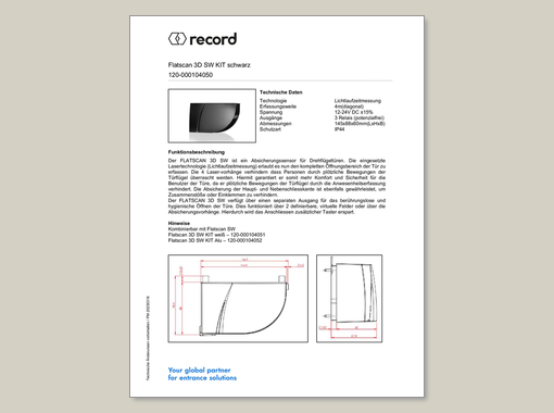 Datenblatt Flatscan 3D SW Kit