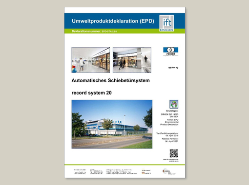 Umweltproduktdeklaration record system 20