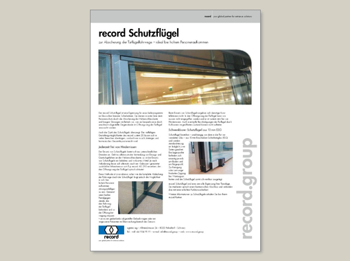 record Schutzflügel – Flyer